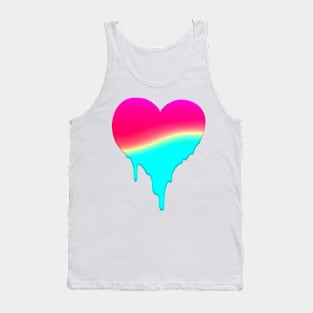 MELTY HEART MAGENDA YELLOW BLUE GRADIENT GREETING CARD Tank Top